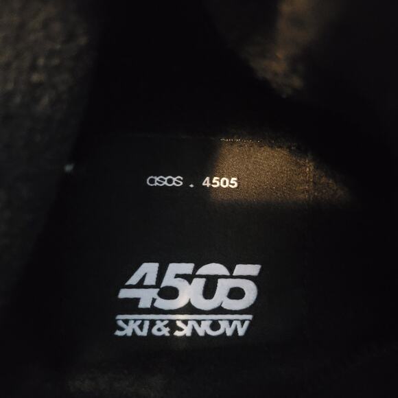 ASOS 4505 Size 6 Ski & Snow Black Fleece Cowl Turtleneck Drawstring Sweatshirt - Picture 7 of 8